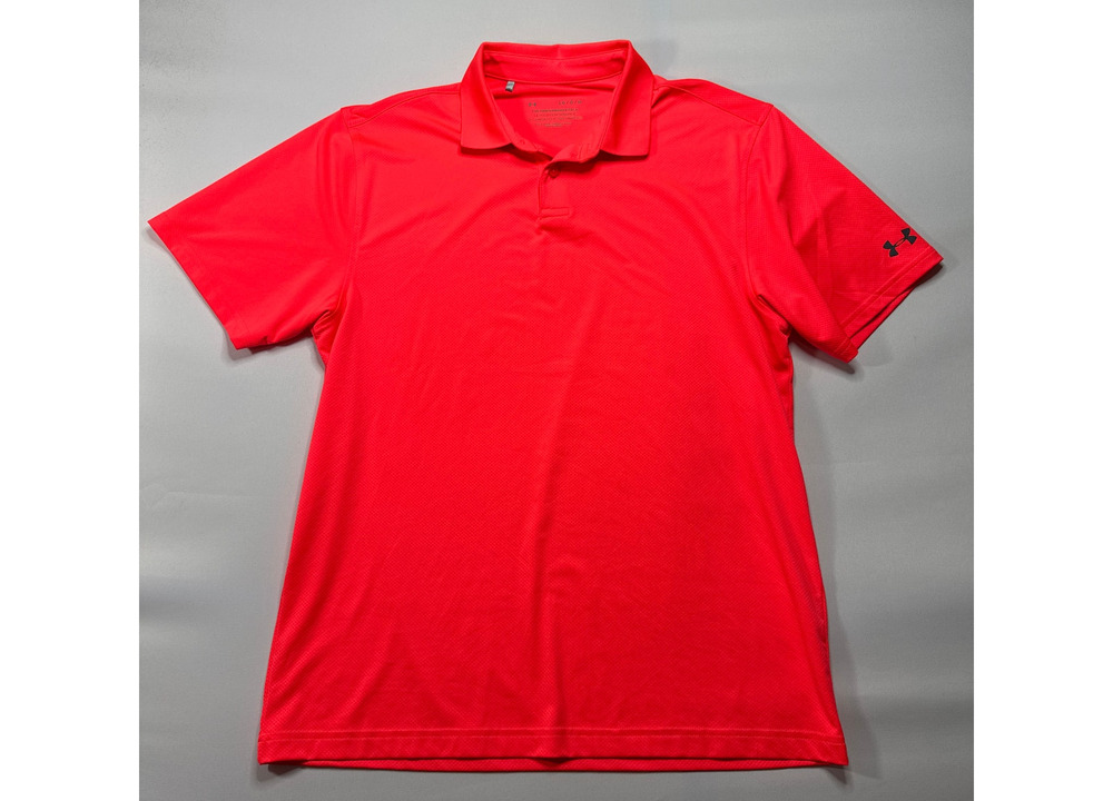 Under Armour Men's Neon Orange The Performance‎ Polo Shirt - Size L